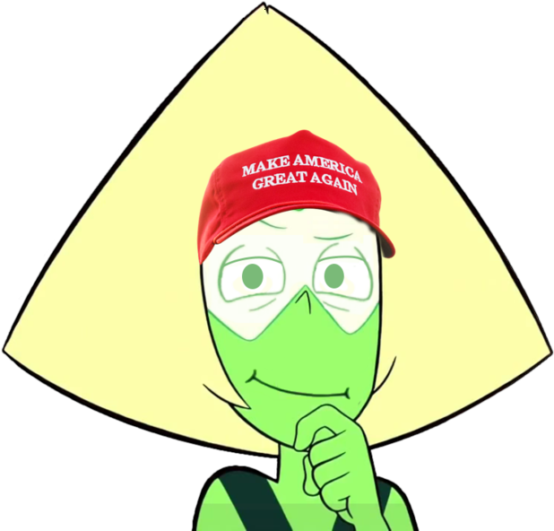 Again Crippled America Green Yellow Leaf Clip Art Headgear - Peridot Funny Lewd (680x602)