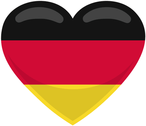Germany Heart Flag Transparent Png - Icone Bandeira Alemã Png (512x512)