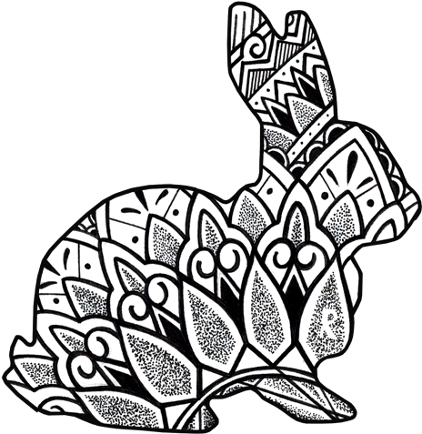 Black Rabbit Ink Tattoos München - Line Art (500x544)