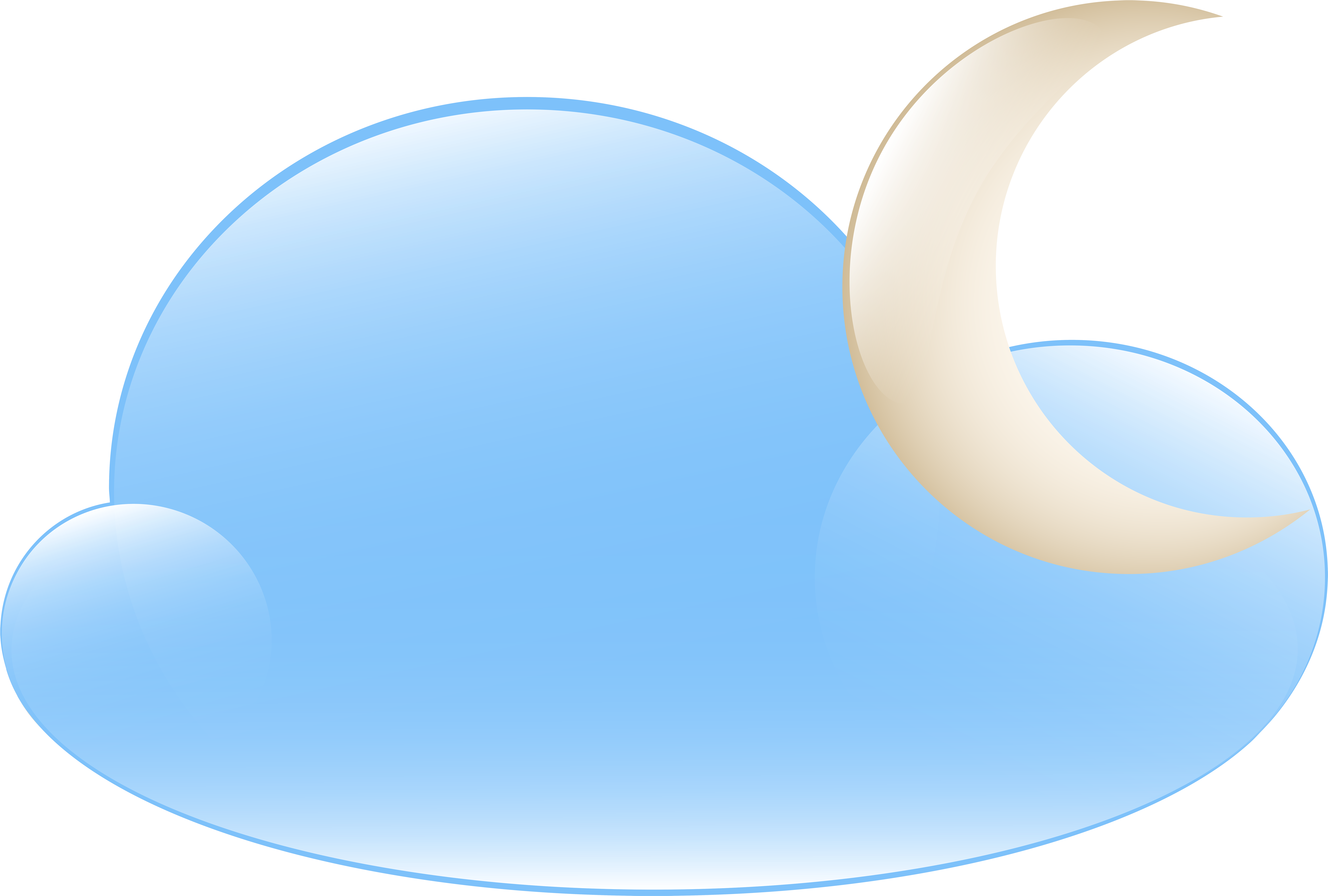 Moon And Cloud Weather Icon Png Clip Art - Moon (8000x5400)