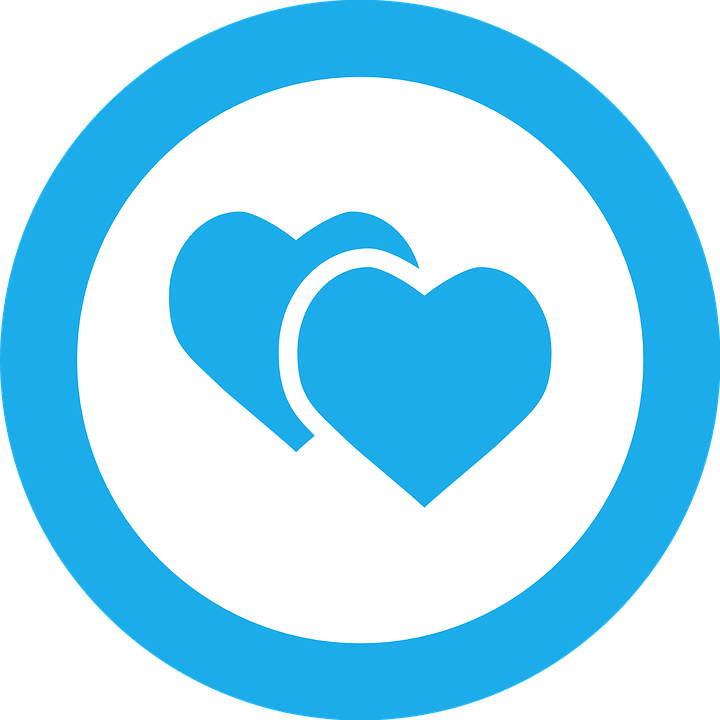 Double Hearts 27, Buy Clip Art - Hình Trái Tim Màu Xanh (720x720)