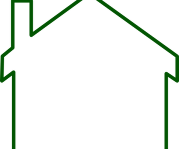 Home Renovation Clip Art Site, House Siloete Clip Art - House Template For Children (600x500)