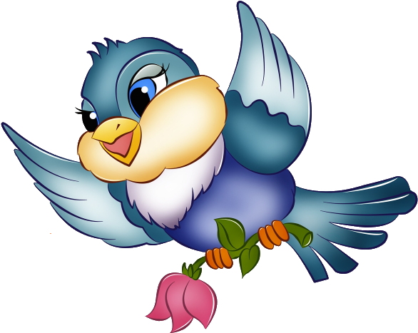 Blue Bird - Cartoon Bird Images Png (600x600)
