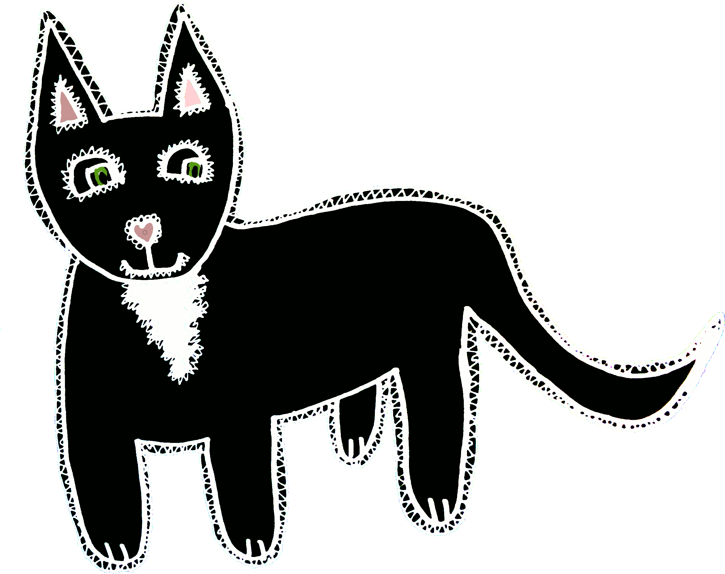 Image - Schwarze Katzen-viel Glück Postkarte (2584x2064)