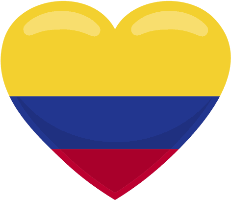 Flag Of Colombia Clip Art - Corazon Con La Bandera De Colombia (512x512)