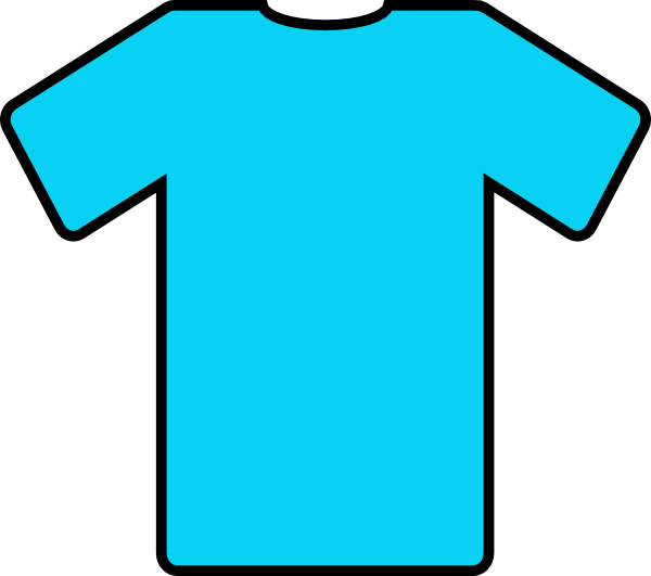 Blue Green T Shirt Plain (600x531)