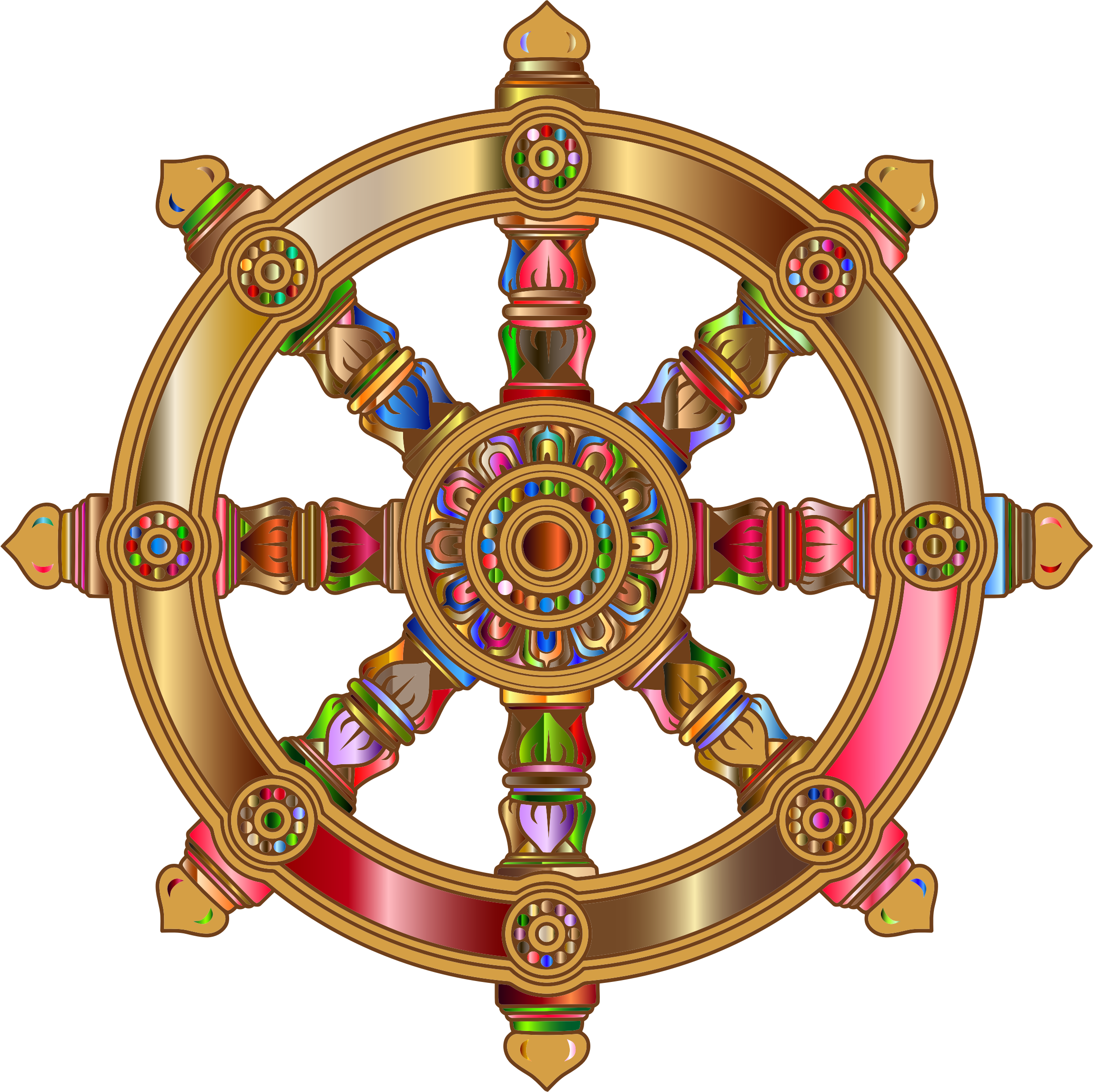 Ornate Dharma Wheel 4 - Dharma Wheel (2294x2292)