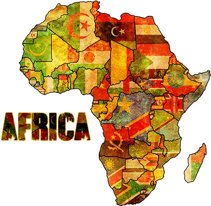 Africa Continent - Africa Map Vintage (512x457)