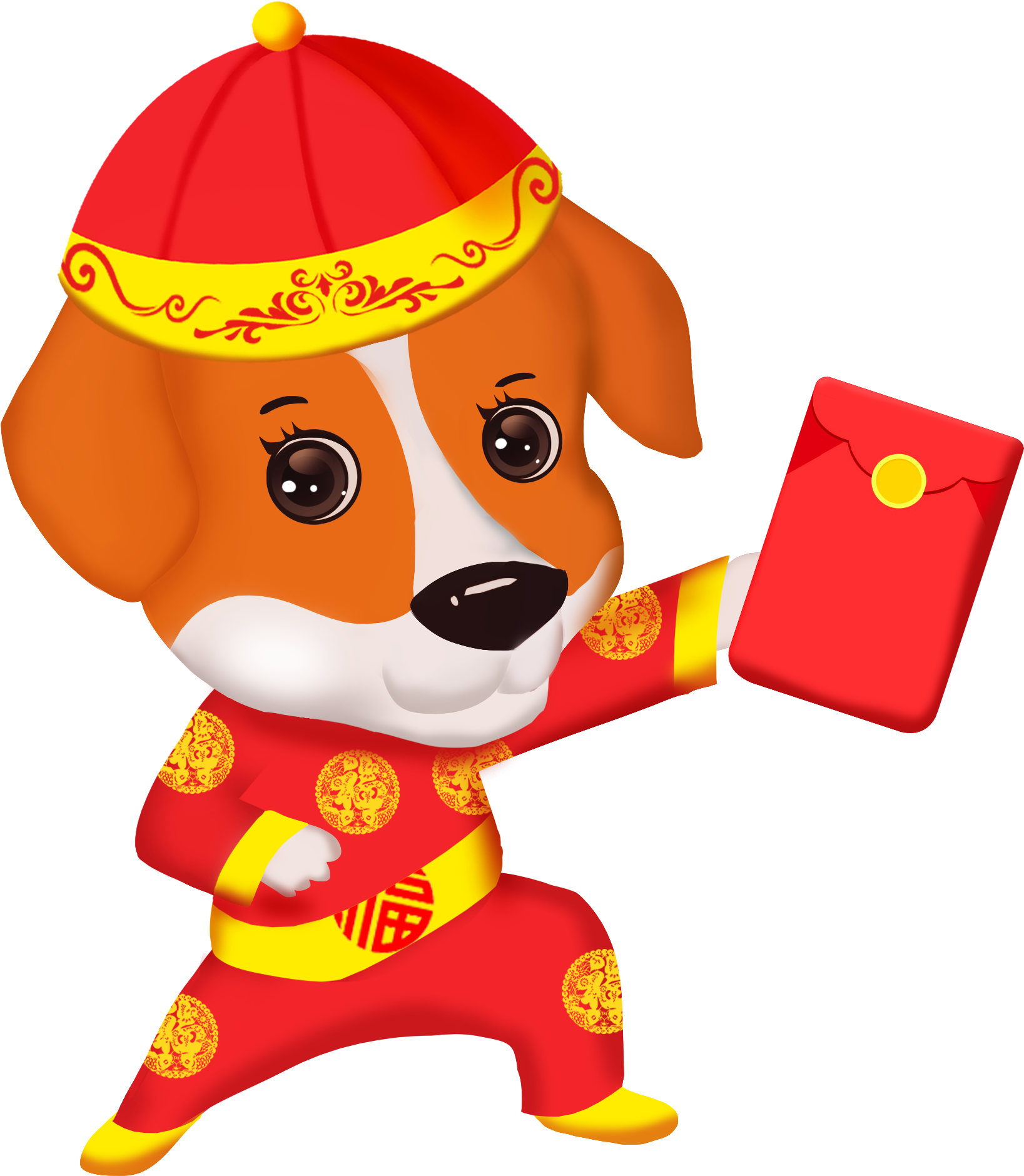 Dog Chinese Zodiac Chinese New Year Poster - Chinese New Year Cartoon Dogs (1868x2268)