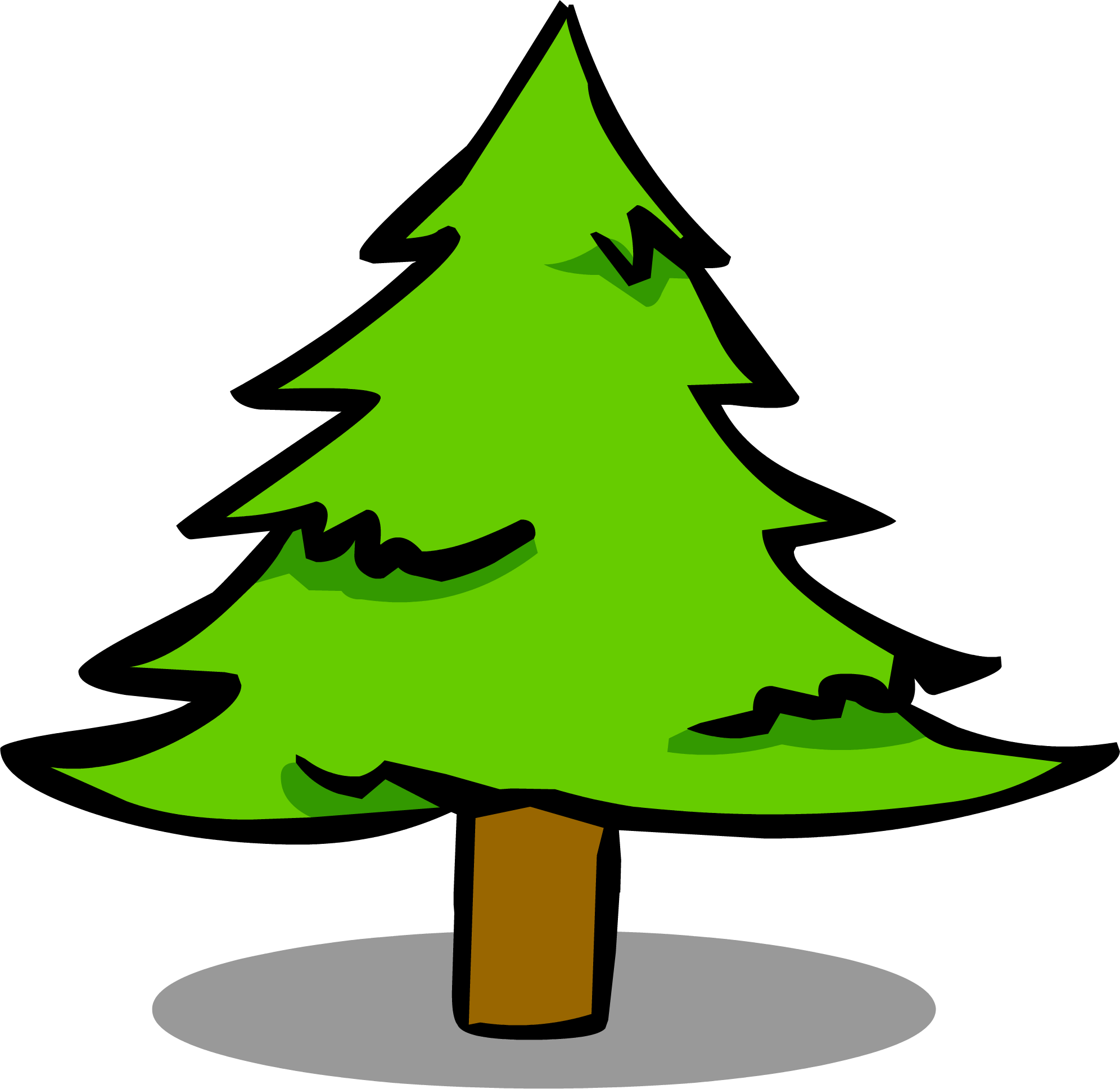 Small Christmas Tree Sprite 001 - Club Penguin Christmas Tree (1992x1937)