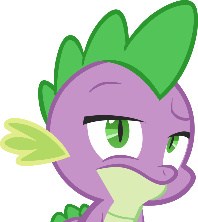 Spike Does Not Approve By Greseres - Spike Mlp Face Png (845x945)