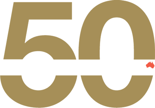 The Australian 50th Birthday - Number 50 Png (506x354)