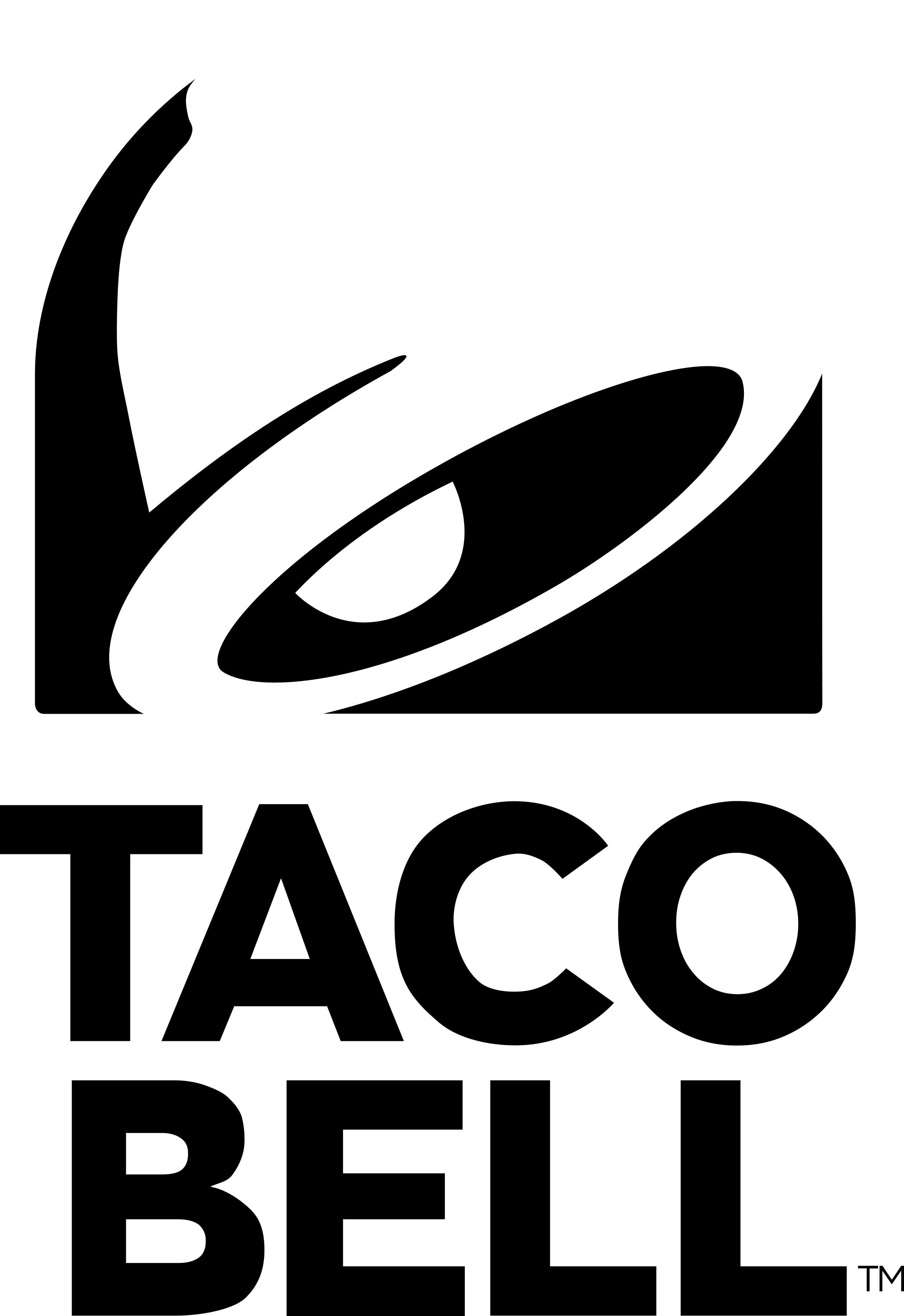 Taco Bell Logo Black And White - Taco Bell Black And White Logo (2400x3492)