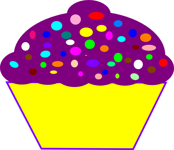 Cupcake-purple-hi Ornament (round) (600x517)