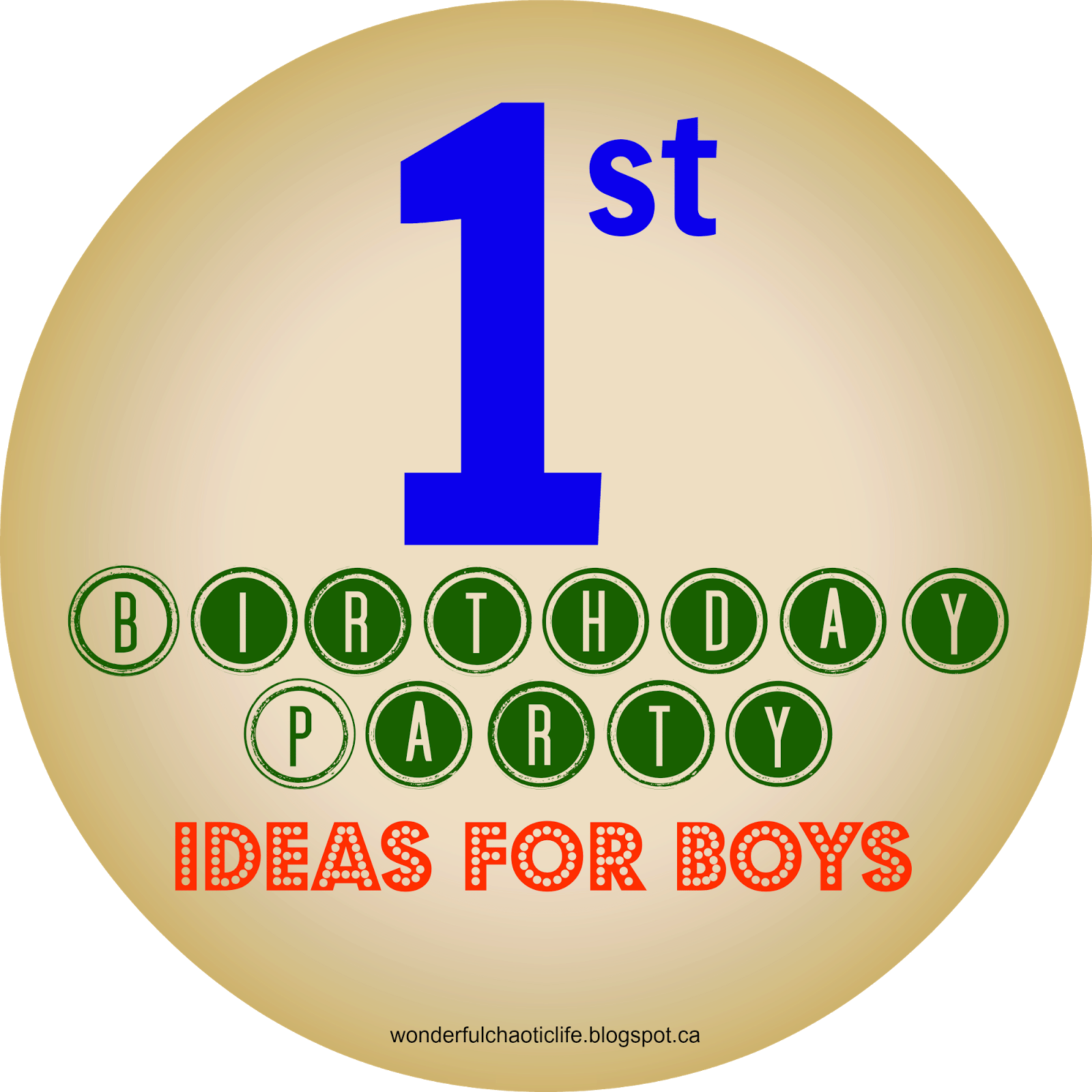 Birthday Ideas For Exquisite 1st Birthday Party Ideas - Circle (1600x1600)