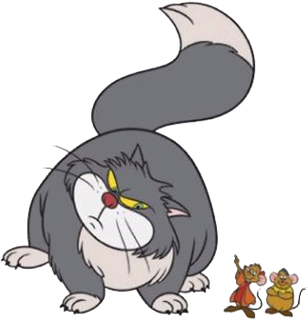 Cinderella Clean Lucifers Tracks, Lucifer & Mice Clipart - Lucifer From Cinderella (346x383)