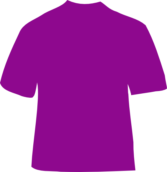 Purple Shirt Clip Art - T Shirt Plain Purple (576x595)