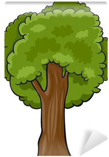 Fotomural Ilustración De Dibujos Animados De Árboles - Dibujos Animados De Arboles (400x400)