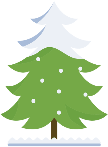 Christmas Tree Snowy Curled Branch Icon - Christmas Tree (512x512)
