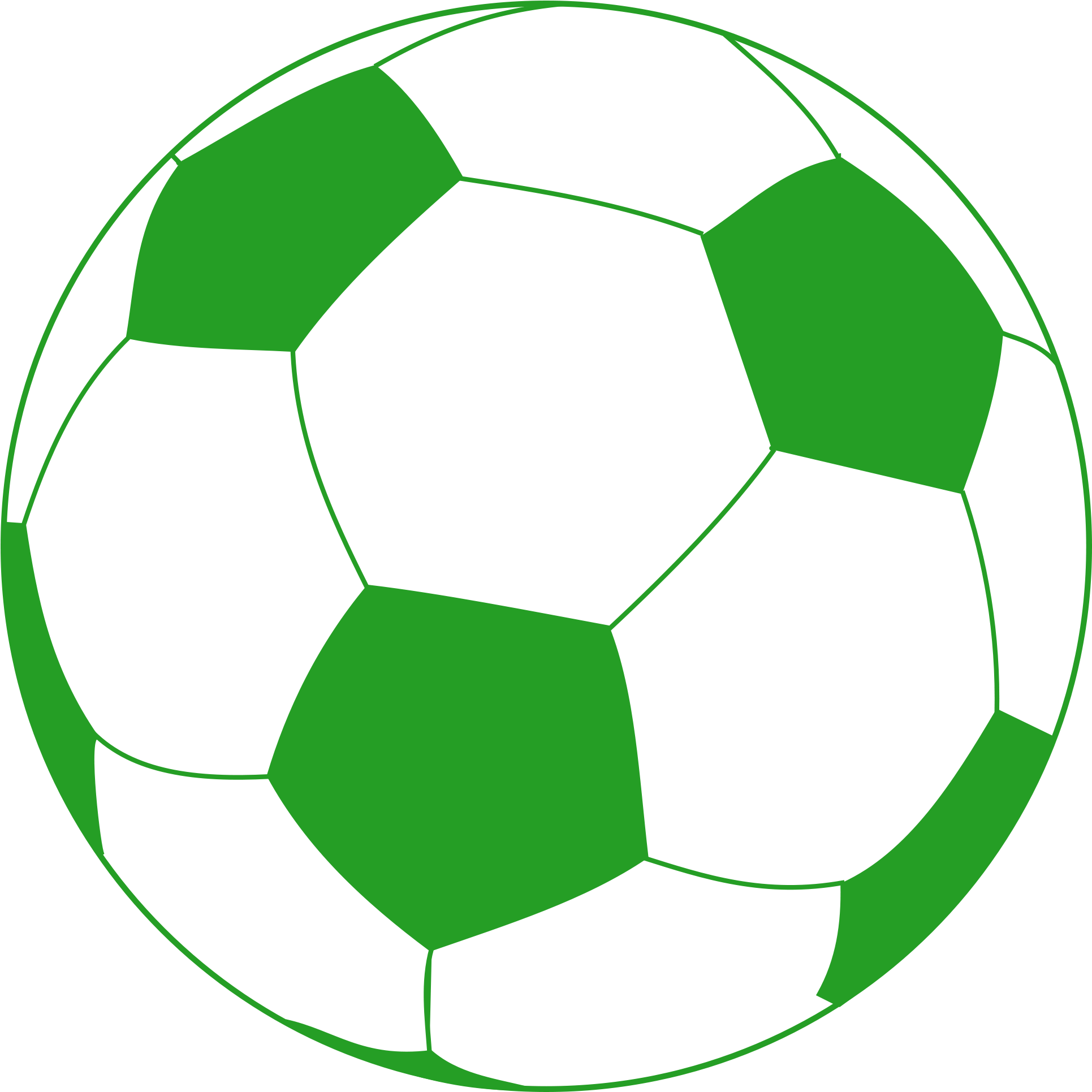 File - Soccerball-green - Svg - Ball Colouring (2000x2000)