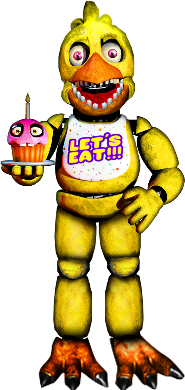 Fredbear's Family Dinner Chica By Onefaz - Cartoon (633x1263)