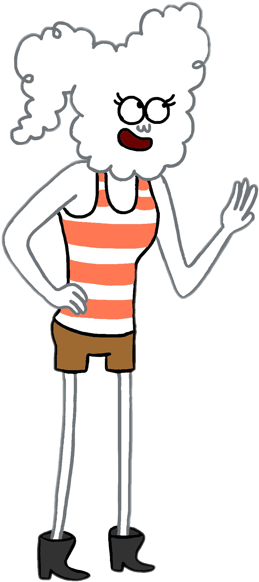 Cj - Regular Show Cloudy Jane (888x1992)