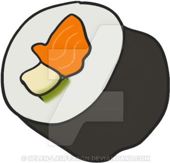 Maki Salmon By Selenroseblack - Maki Salmon By Selenroseblack (400x386)
