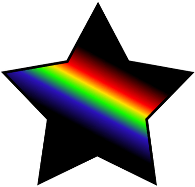 Star Black And Rainbow - Estrella De Colores (400x400)