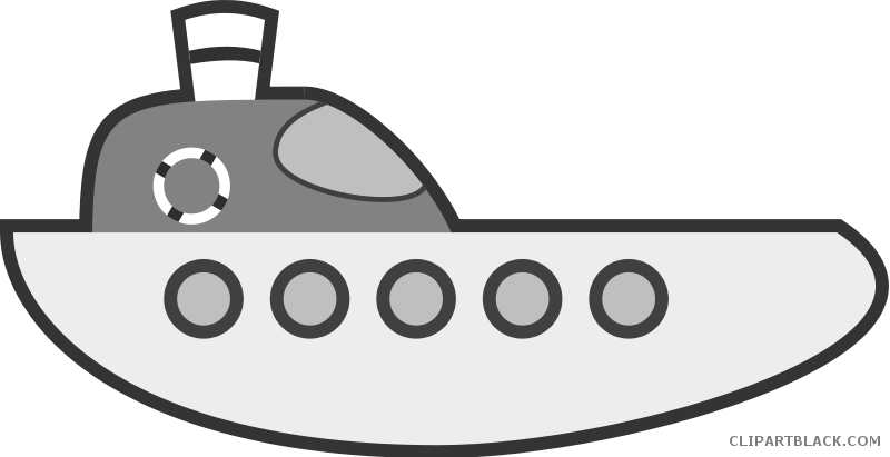 Cute Boat Transportation Free Black White Clipart Images - Cute Boat Transportation Free Black White Clipart Images (800x411)