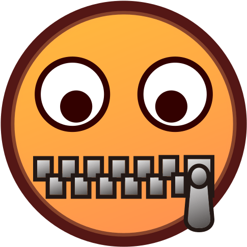 Zipper-mouth Face - Penguin Crime (512x512)