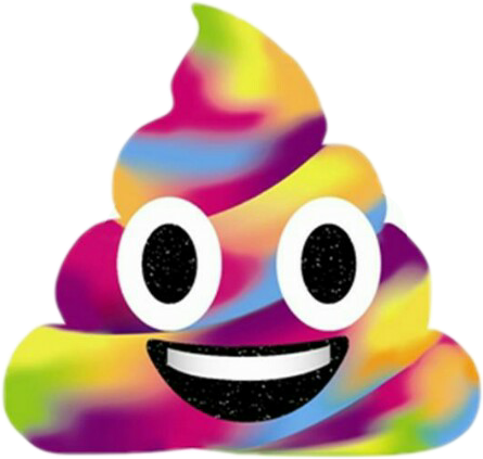 #freetoedit<br>#popo #emoji - Unicorn Poop Emoji (1024x973)