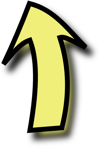 Yellow Comic Arrow Clip Art At Clker - Arrow White (414x593)