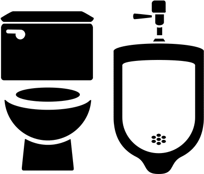 Toilet And Urinal Graphic - Bathroom Toilet Sign (478x378)