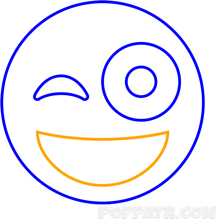 In This Step We Will Create The Mouth By Drawing A - You Can Draw Of Emojis (1000x1000)