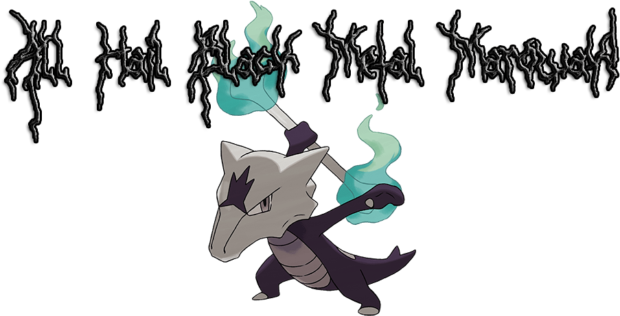 1 Minute Black Metal Marowak - Pokemones Alola (1000x500)