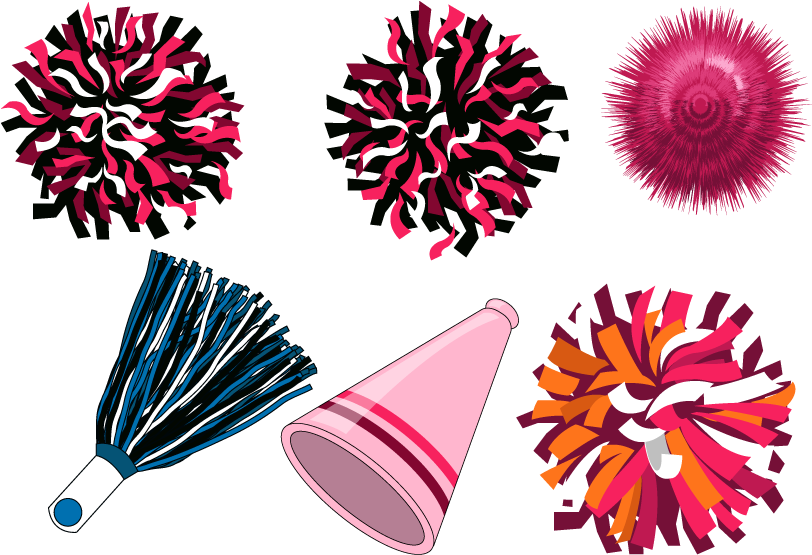Pom-pom Cheerleading Euclidean Vector Dance Squad - Pom Pom Vector Free (811x567)