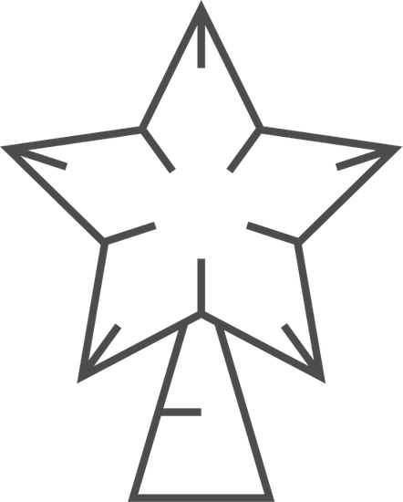 Christmas Tree Star Outline - Christmas Tree Star Outline (442x550)