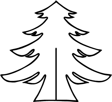 Christmas Tree Clipart Cutout - Drawing (393x364)