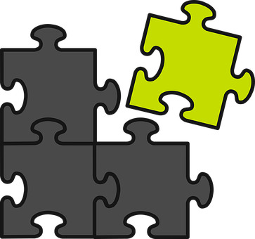 Puzzle Pieces Jigsaw Piece Concept Solutio - Quebra Cabeça Vetor Png (363x340)