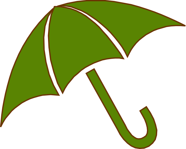 Green Umbrella Clip Art (600x480)