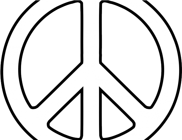 Peace Sign Clipart Half - Coloring Book (640x480)