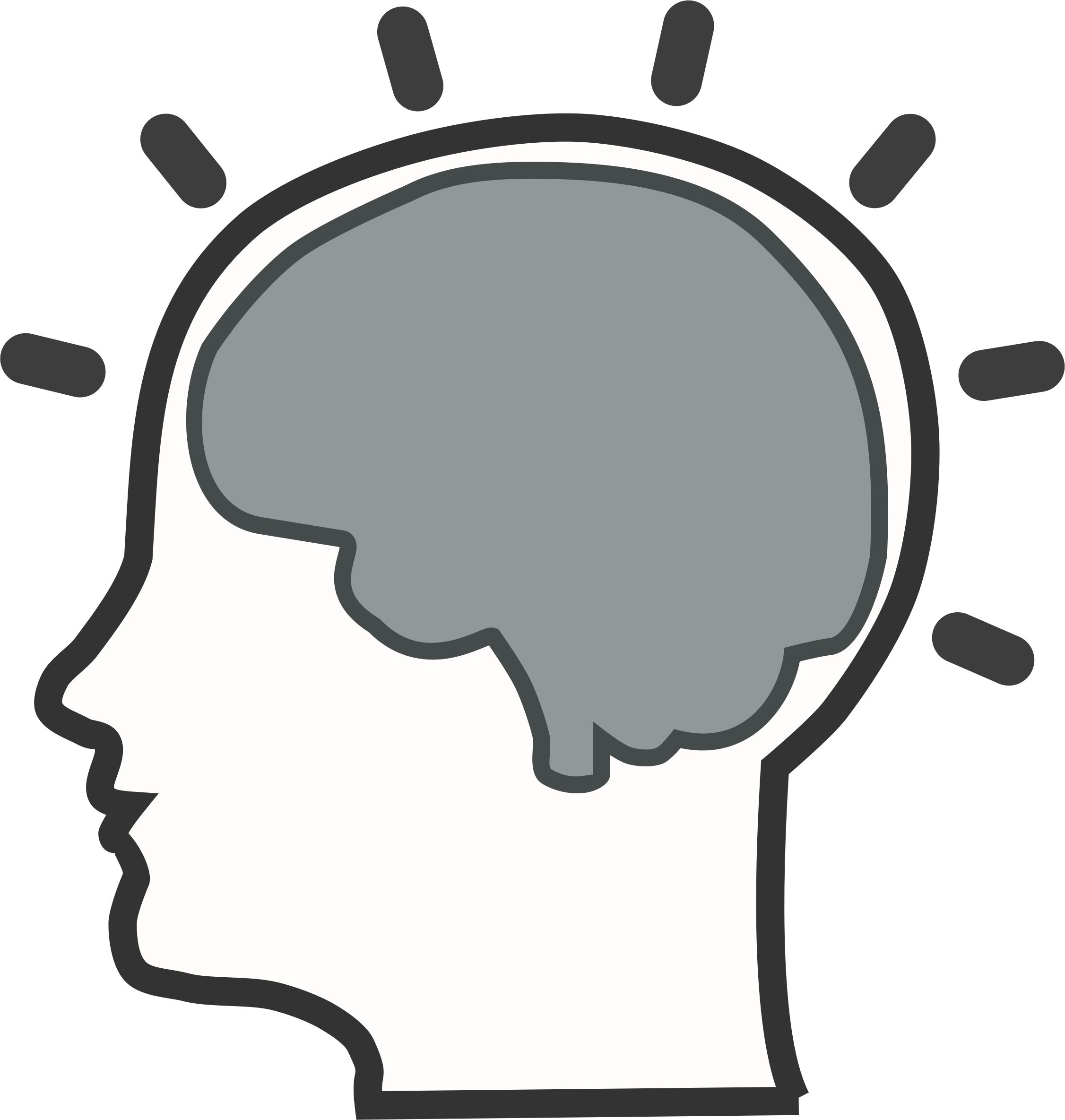 Brain Clipart 4 - Click Art Psychology (2253x2369)