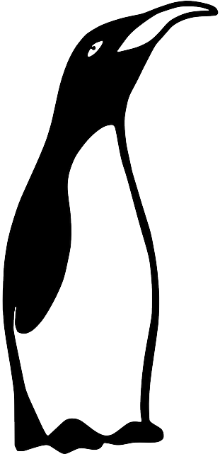 Tux Emperor Penguin, Penguin, Animal, Bird, Tux - Black And White Penguine Clipart (320x640)