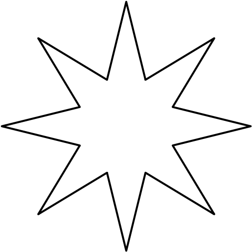 Compass Rose Drawing Clip Art - Stars To Cut Out (528x528)