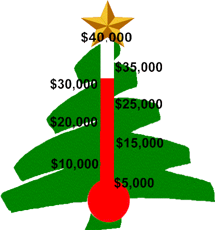 Fund Raising Thermometer Tree Christmas Clipart - Firs Farm Primary School (640x480)