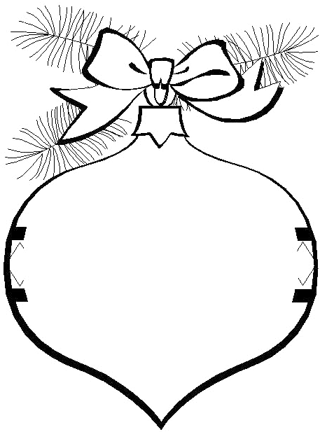 Christmas Ornament Coloring Pages - Line Art (490x624)