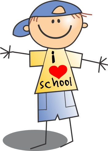 Boys School Clothes Clipart - Boy Stick Figure Clip Art (352x491)