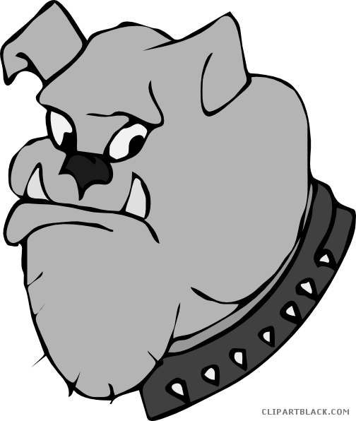 Bulldog Cartoon Animal Free Black White Clipart Images - Animated Bulldog (504x596)