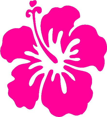 Hawaiian Clip Art Black And White - Hawaiian Flower Clip Art (500x500)