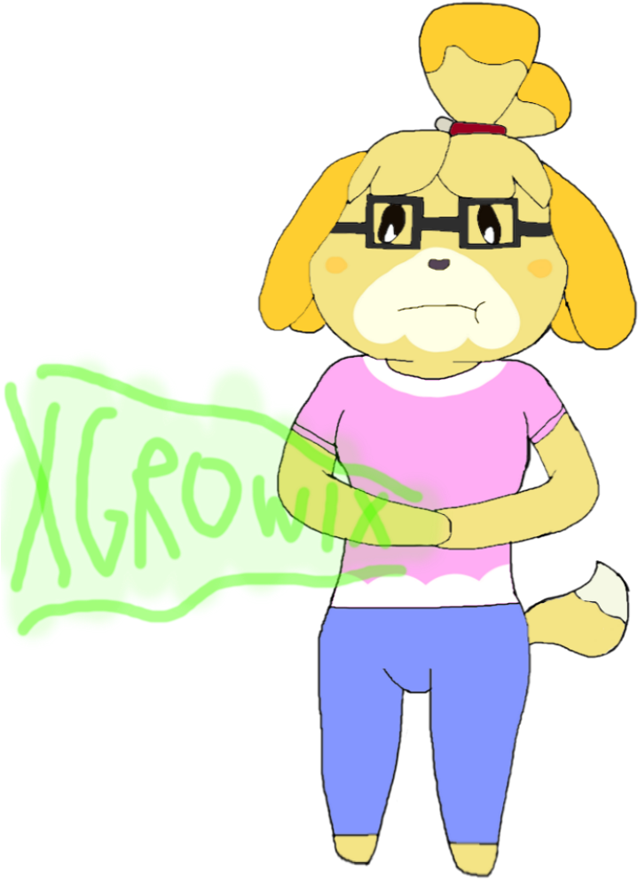 Hungry Isabelle By Killhaloring - Isabelle Animal Crossing Glasses (782x1000)